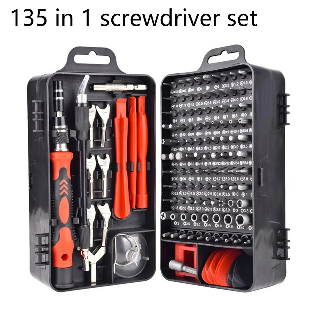 110/115/135 in 1 Screwdriver Set of Screw Driver Bit Set Multi-function Precision Mobile Phone Repair Device Hand Tools Torx Hex