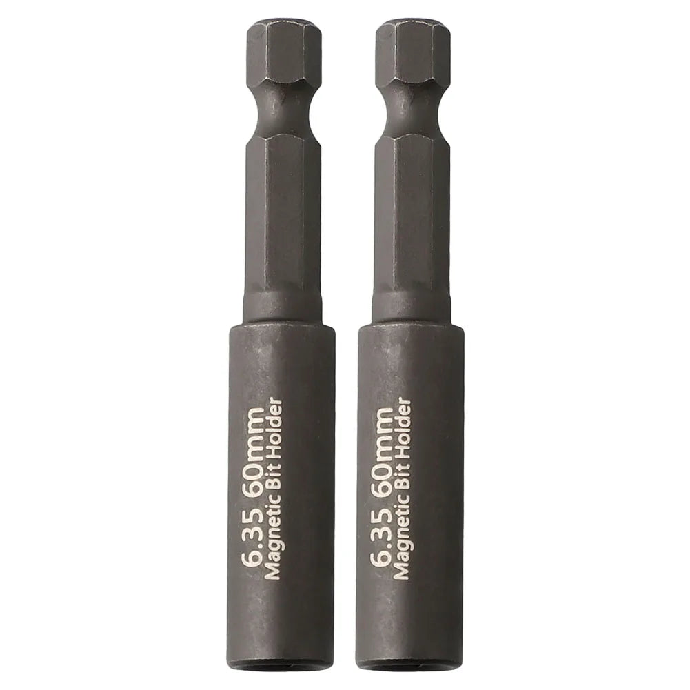 2/5pcs 1/4In Head Extension Rod Screwdriver Magnetic Transfer Extension Rod Screwdriver Bit Holder Internal Hexagonal Screw