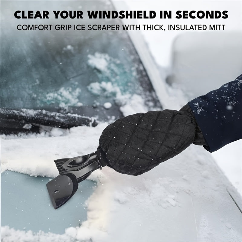 Upgrade Aluminium Telescopic Pole Extendable Snow Brush & Ice Scrapers - Double-sided Ice Scraper, Non-Slip Comfort Grip, Silicone Wiper Blade, Car Tools - Christmas Car Decorations for Car-Windshield Snow Cover, MotoHome