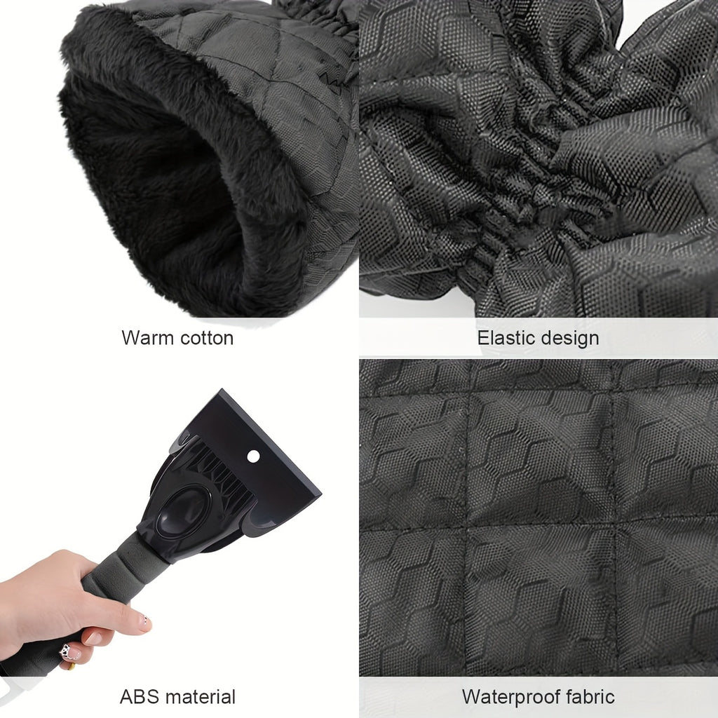 Upgrade Aluminium Telescopic Pole Extendable Snow Brush & Ice Scrapers - Double-sided Ice Scraper, Non-Slip Comfort Grip, Silicone Wiper Blade, Car Tools - Christmas Car Decorations for Car-Windshield Snow Cover, MotoHome