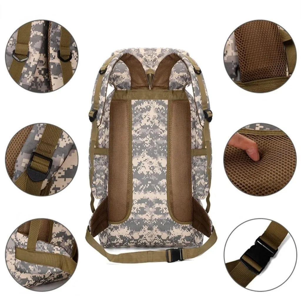 Backpack 80 liters camping Tactical Large Capacity Camping