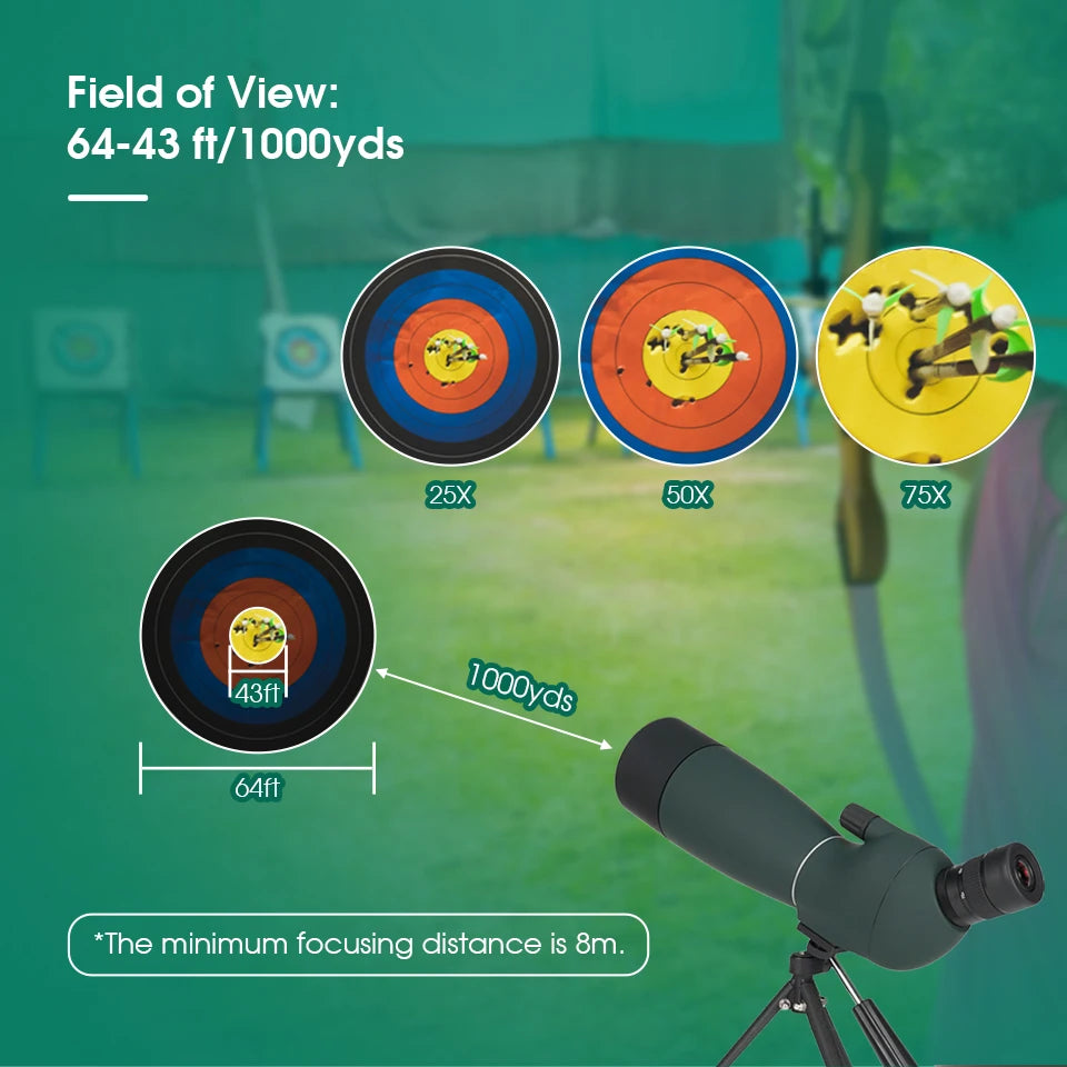 Svbony SV28 Spotting Scope 50/60/70/80mm Powerful Zoom With Tripod Waterproof,Camping equipment, Target Shooting,Bird Watching