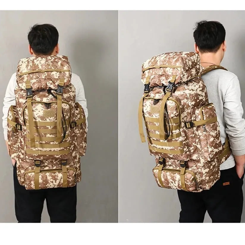 Backpack 80 liters camping Tactical Large Capacity Camping