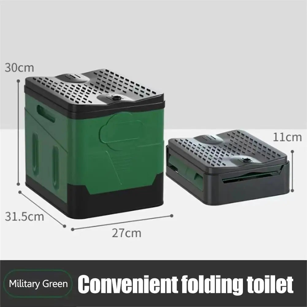 Folding Toilet Portable Collapsible Anti-Odor Storage Box Car Toilet Adult Self-Driving Travel Emergency Toilet