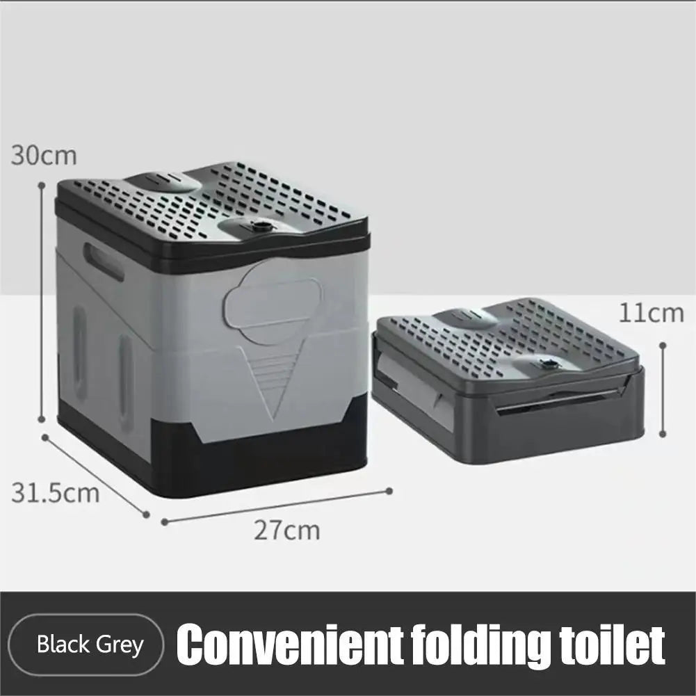 Folding Toilet Portable Collapsible Anti-Odor Storage Box Car Toilet Adult Self-Driving Travel Emergency Toilet