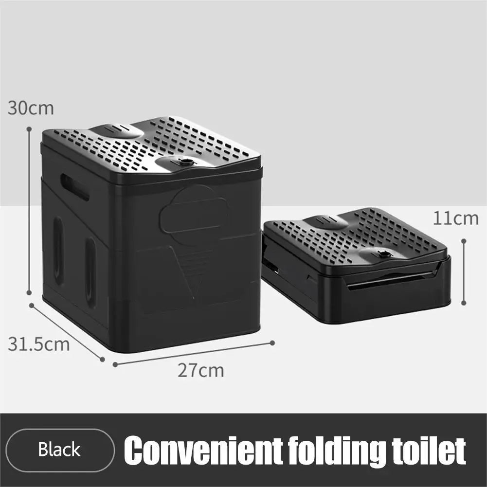 Folding Toilet Portable Collapsible Anti-Odor Storage Box Car Toilet Adult Self-Driving Travel Emergency Toilet
