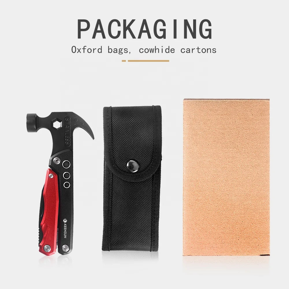 Multifunction Hammers Camping Portable Tools Stainless Steel Multi-purpose Combo Hammers with Screwdriver Pliers