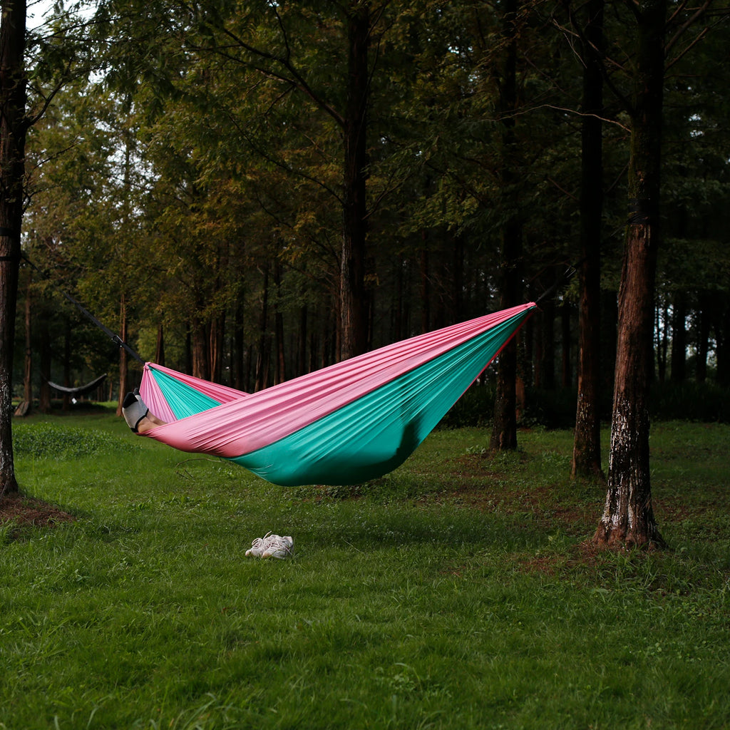 Outdoor Camping Portable Triple Sewing Durable Fabric Parachute Nylon Hammock