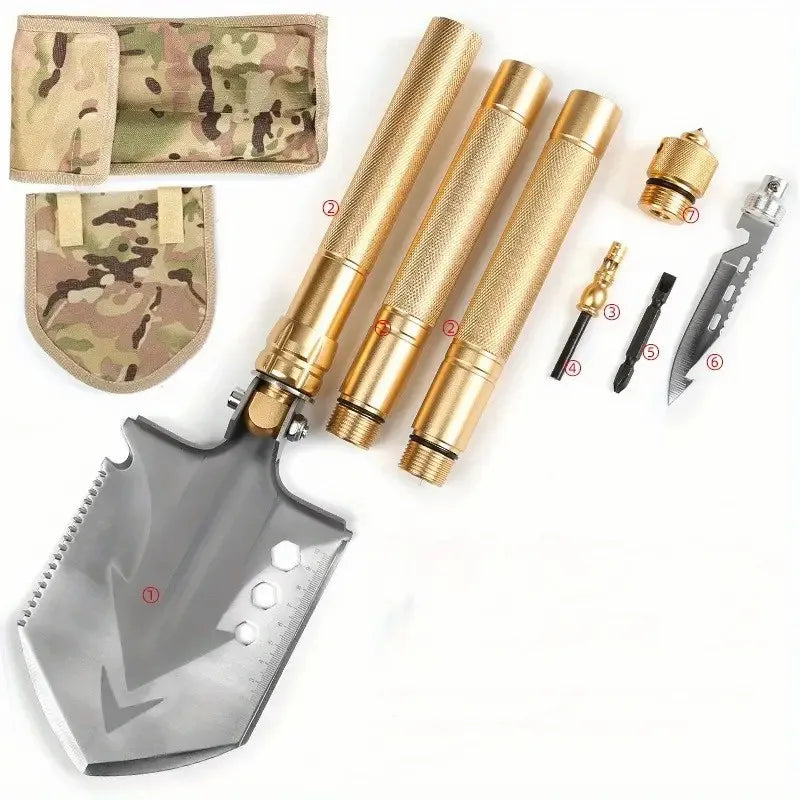 Garden Farming Detachable Shovel Outdoor Camping Garden Equipment Stainless Steel Outdoor Farming Folding Shovels
