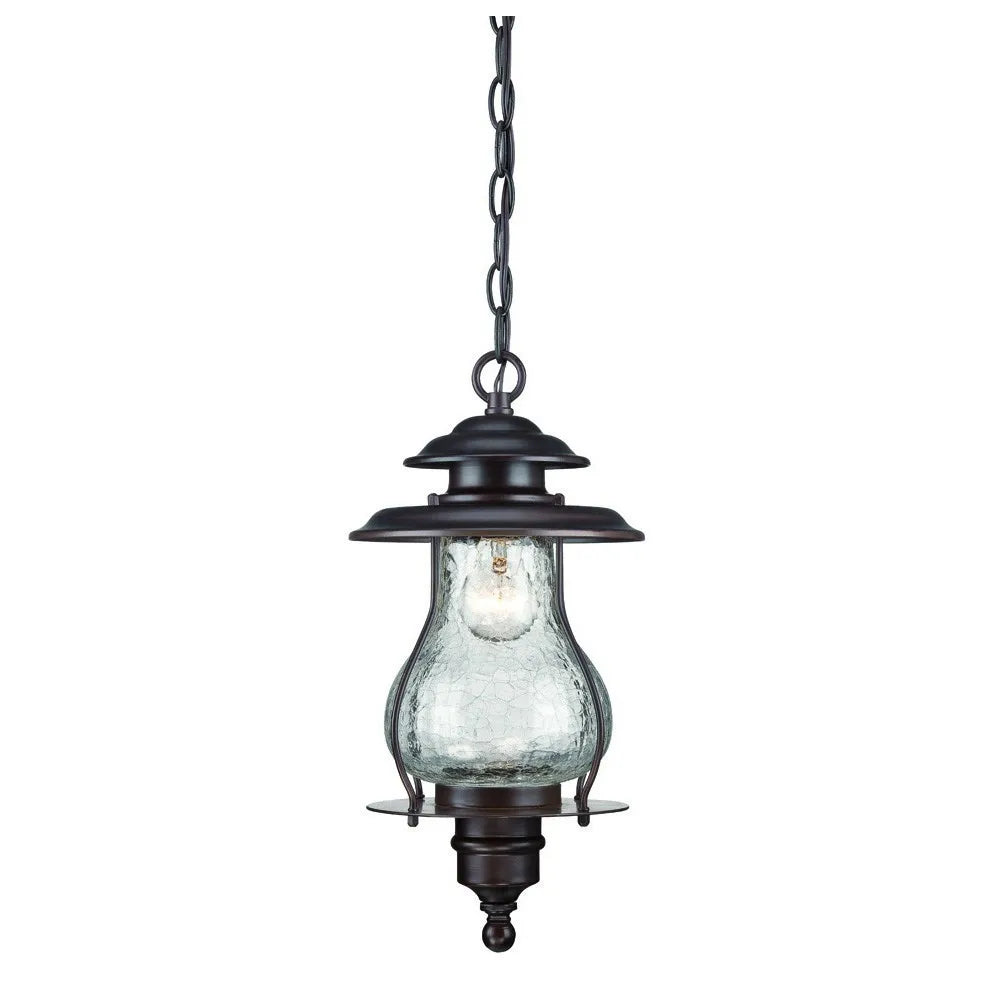 HMS Antique Bronze Solar LED Lantern Battery-Powered Hanging Light for Garden and Camping Lithium Power Source