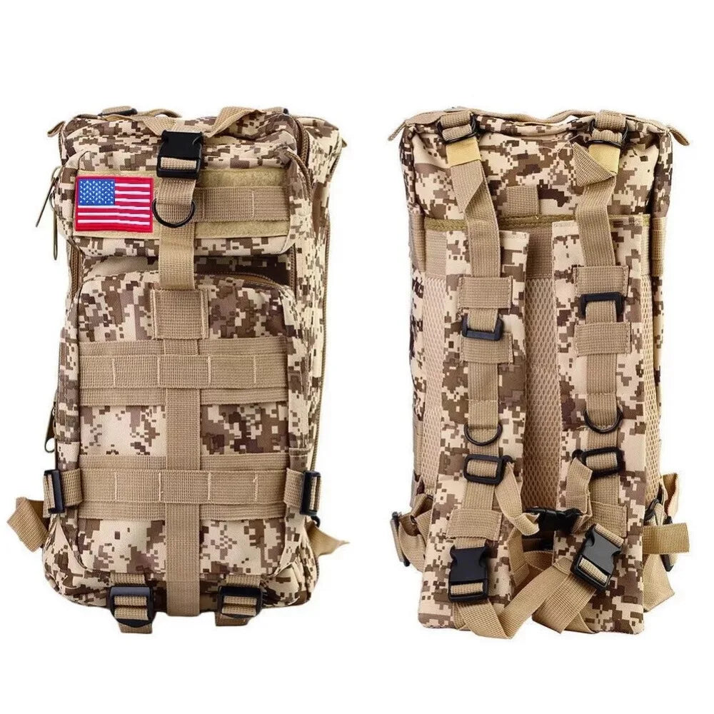 40L Outdoor Tactical Bag Camping Hiking Trekking Backpack Camo Rucksack