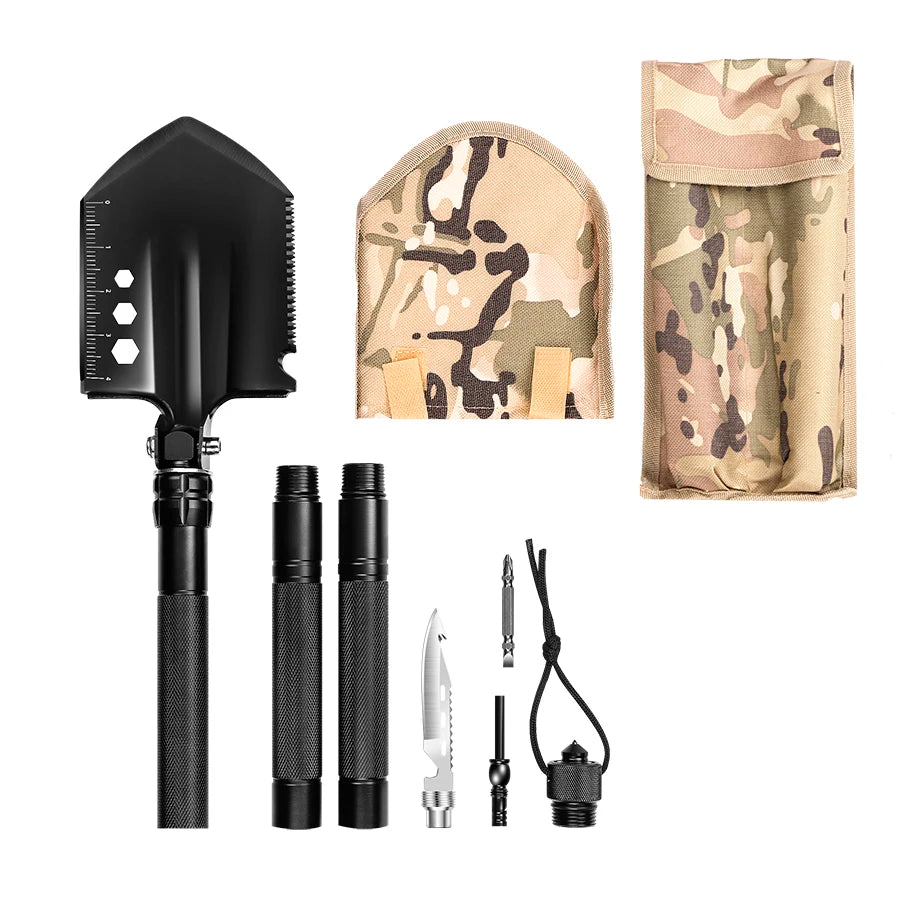ODM Portable Steel Multitool Detachable Shovel Industrial Grade Camping Garden Spades Farming Folding Shovels