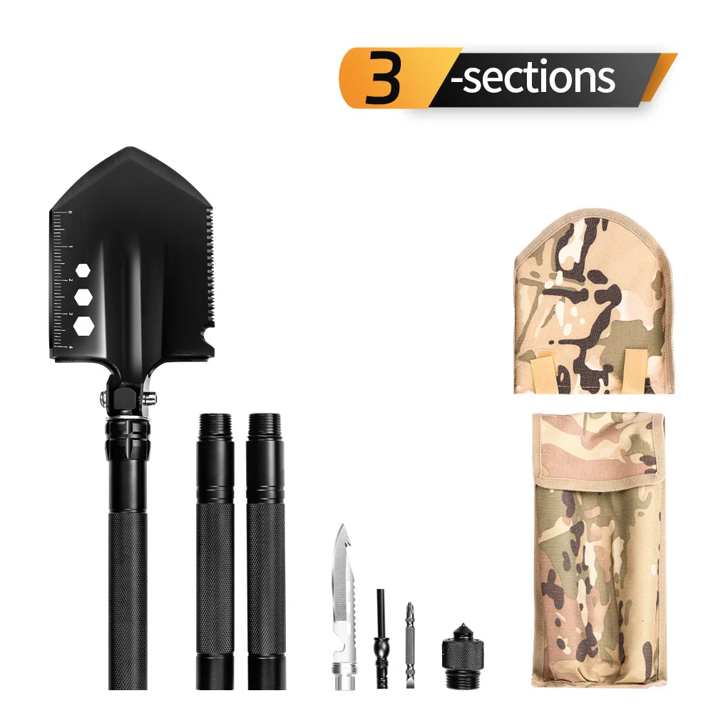 ODM Portable Steel Multitool Detachable Shovel Industrial Grade Camping Garden Spades Farming Folding Shovels
