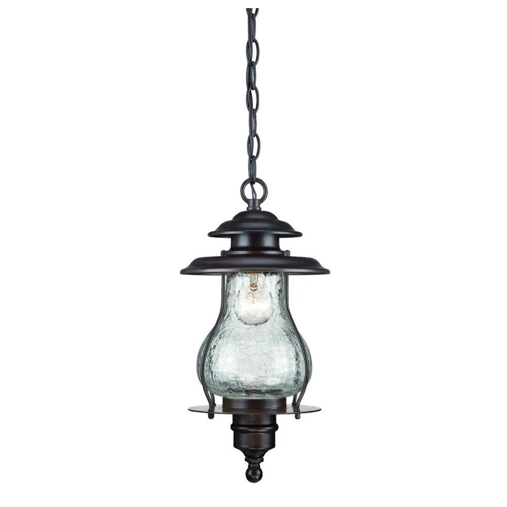 HMS Antique Bronze Solar LED Lantern Battery-Powered Hanging Light for Garden and Camping Lithium Power Source