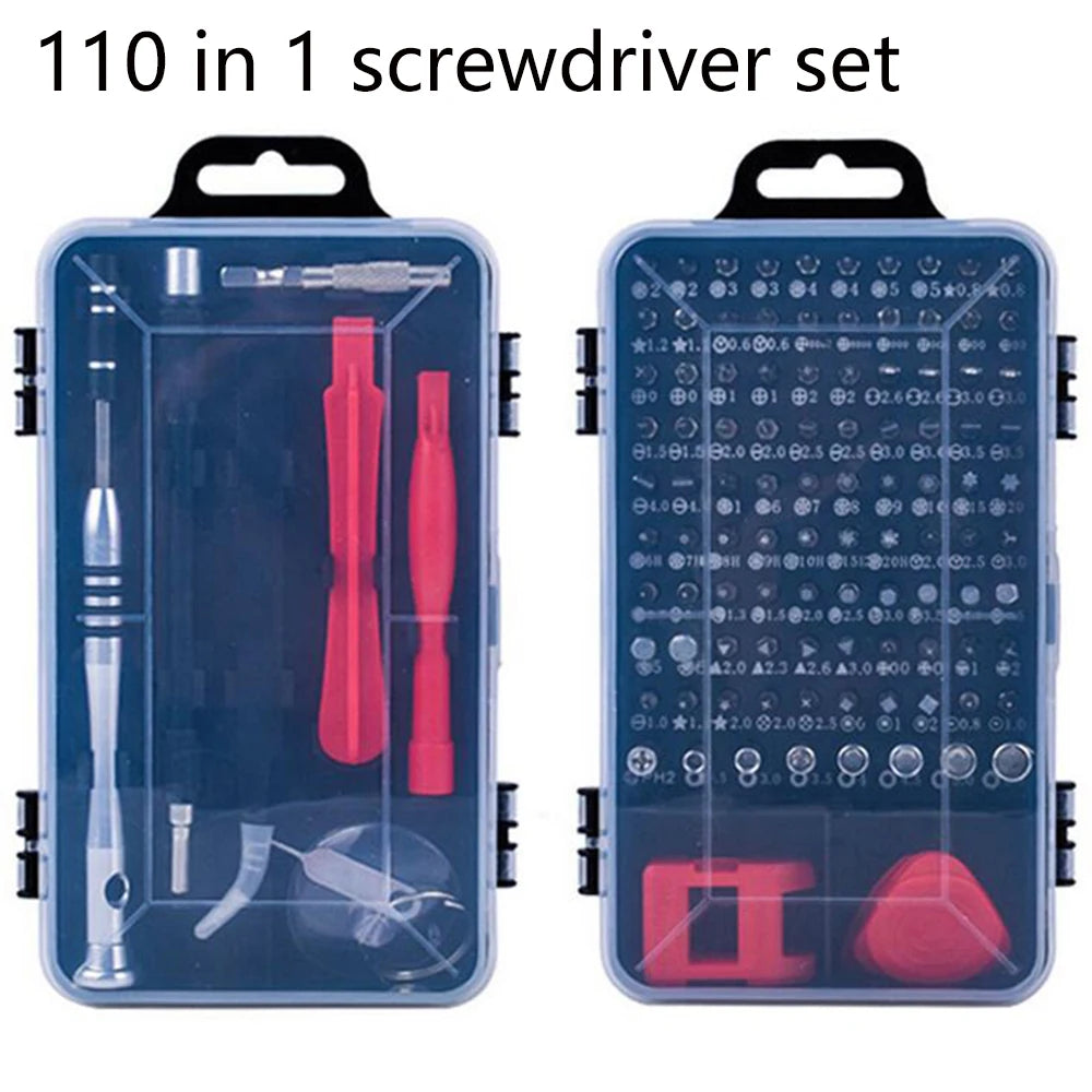 110/115/135 in 1 Screwdriver Set of Screw Driver Bit Set Multi-function Precision Mobile Phone Repair Device Hand Tools Torx Hex