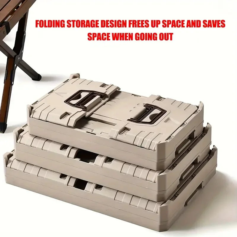 Multi-Purpose Outdoor Storage Container Foldable Car Trunk Organizer Plastic Portable Camping Storage Boxes & Bins Container