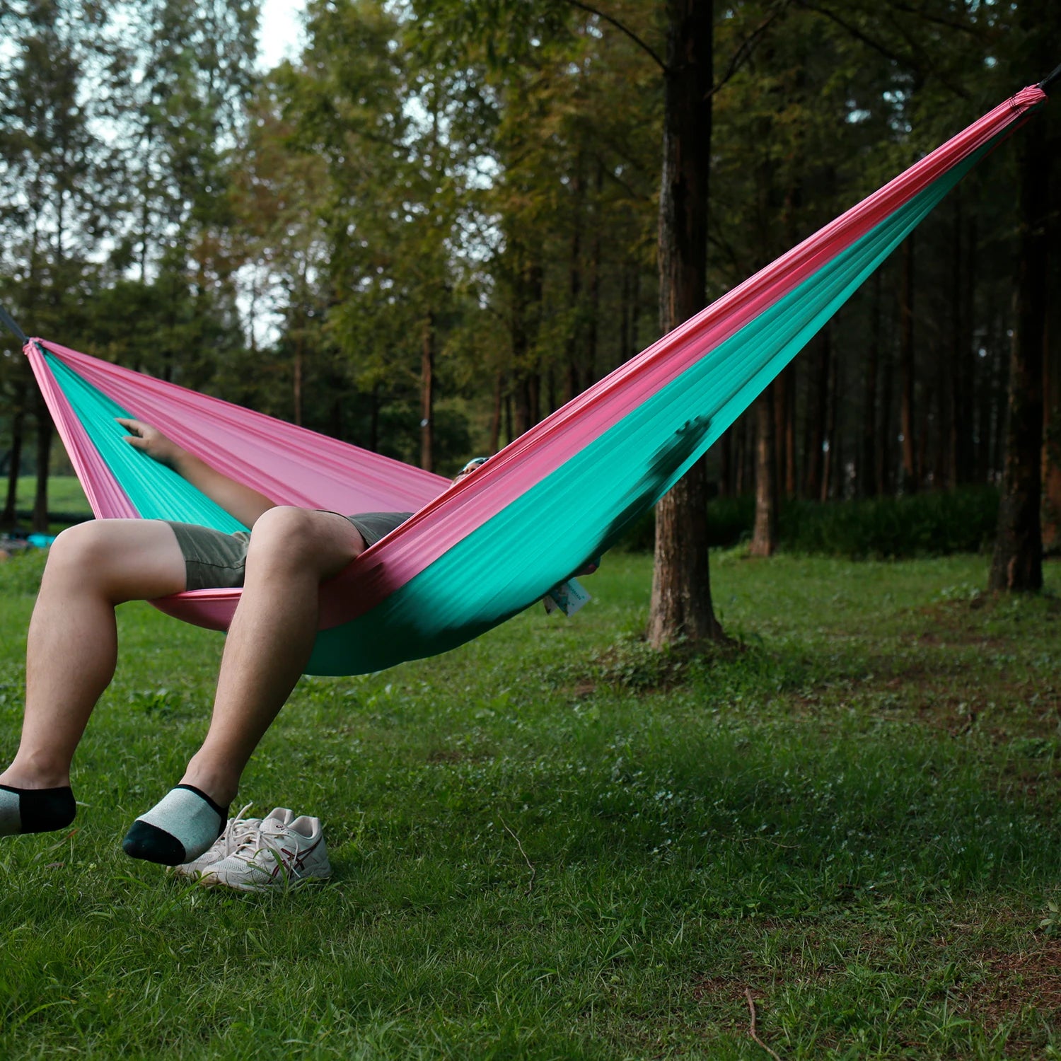 Outdoor Camping Portable Triple Sewing Durable Fabric Parachute Nylon Hammock