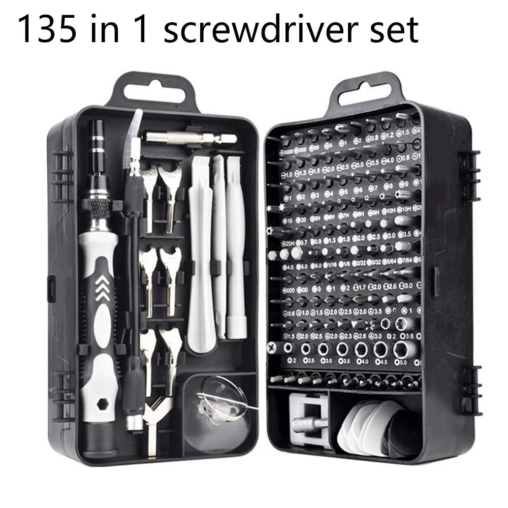 110/115/135 in 1 Screwdriver Set of Screw Driver Bit Set Multi-function Precision Mobile Phone Repair Device Hand Tools Torx Hex