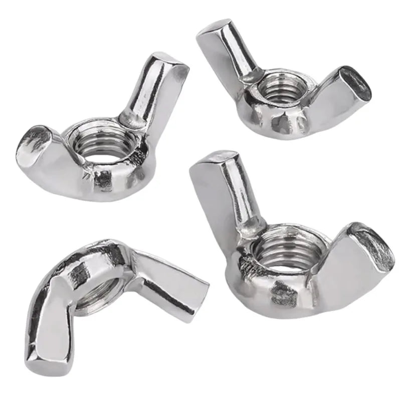Wing Nuts Butterfly Nuts M3 M4 M5 M6 M8 M10 M12 Wing Nuts 304 Stainless Steel Hand Tighten  Wingnuts butterfly Nut DIN315