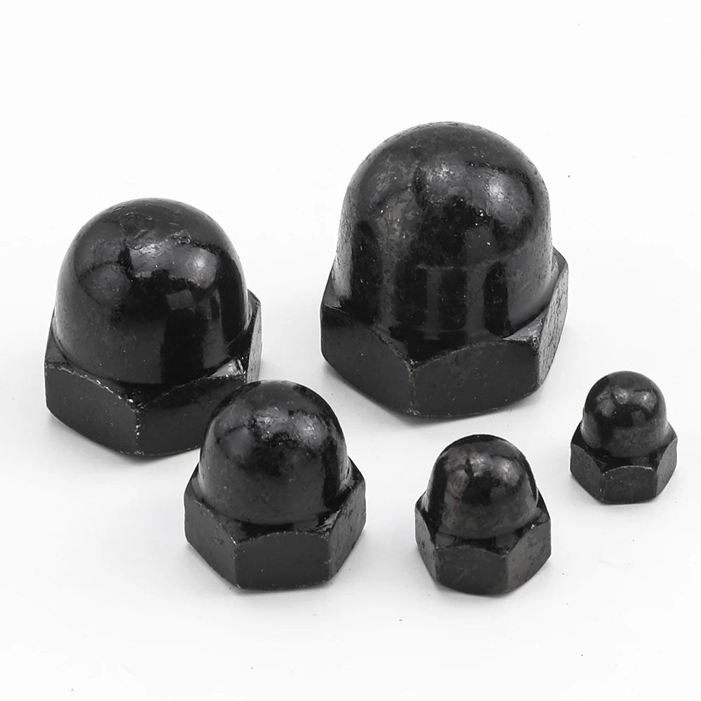 JUIDINTO 3-40pcs Metric Acorn Nuts M3 M4 M5 M6 M8 M10 M12 Domed Cap Nuts Crown Hex Nuts