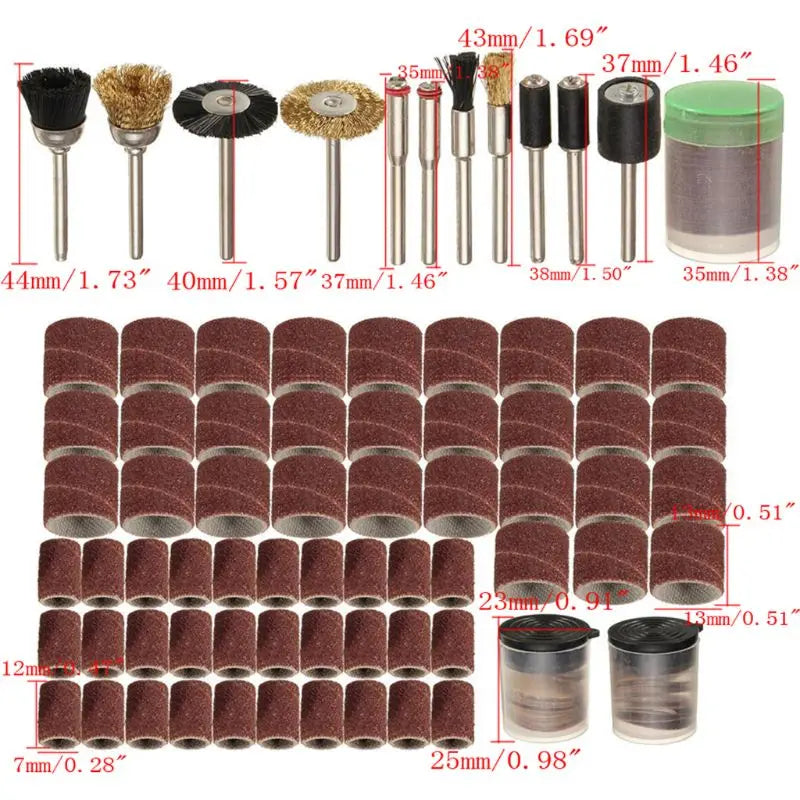 150Pcs Rotary Power Tool Fits Dremel 1/8" Shank Sanding Polish Accessory Bit Set DropShipping