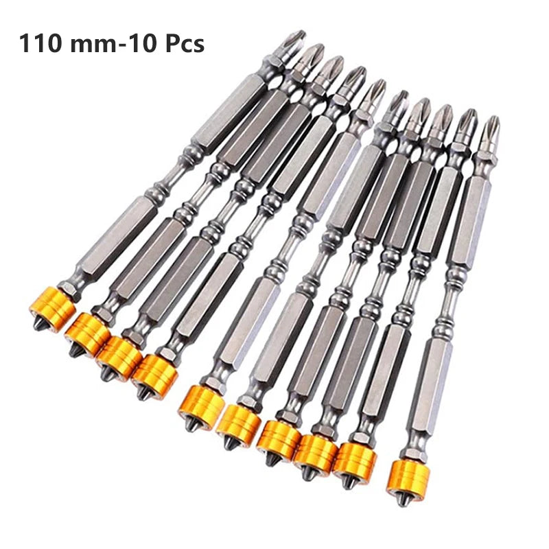 5/10 Pcs PH2 Magnetic Screwdriver Bits Phillips 1/4 Inch Hexagonal Shank with Magnetic Ring for Electric Screwdriver
