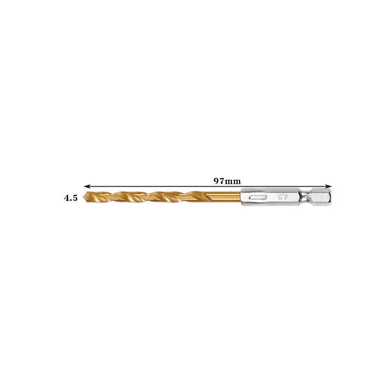 Hexagonal handle 13pc Titanium Twists drill 1.5-6.5mm electric drill screwdriver drilling reaming drill tool