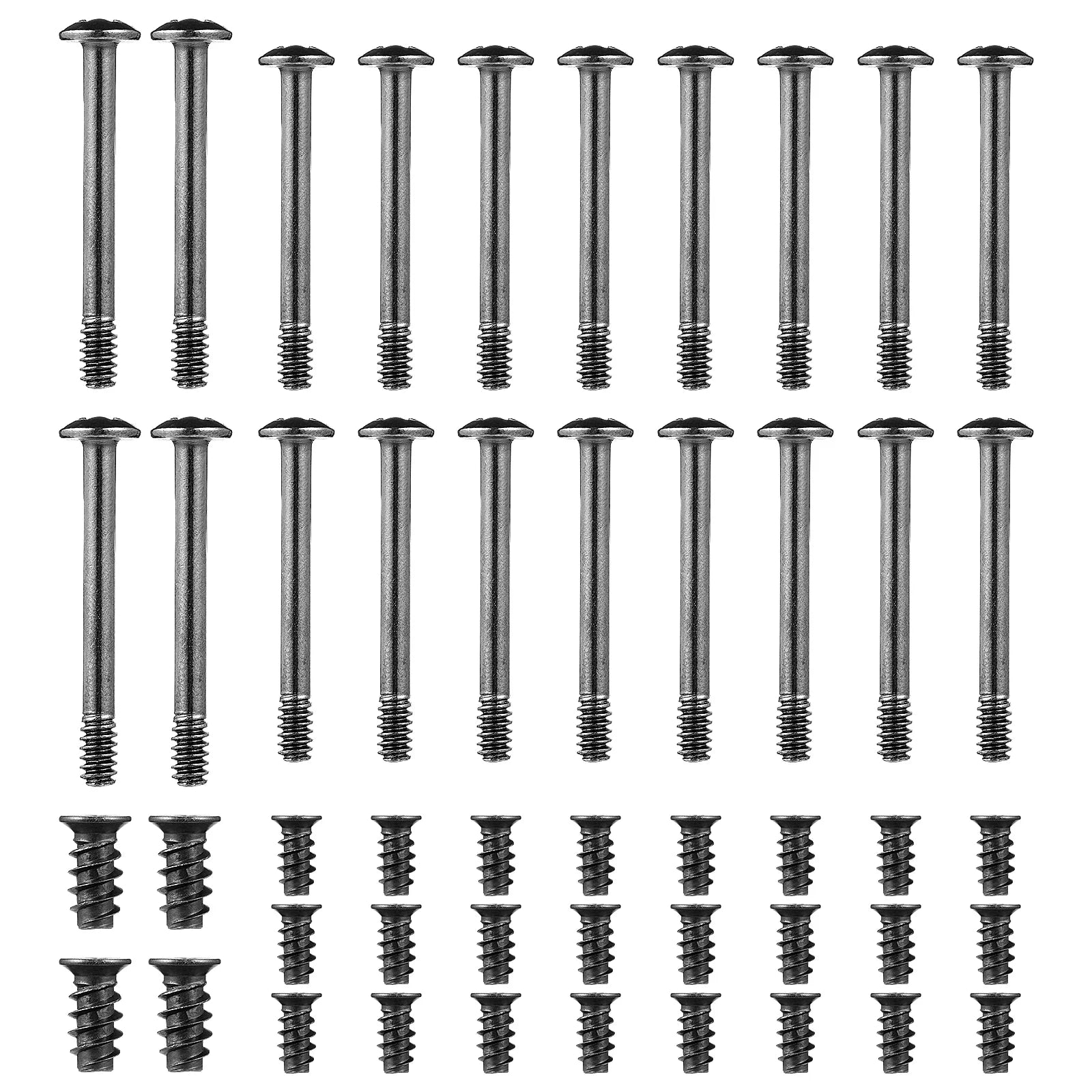 60pcs Carbon Steel Screws Computer Case Fan Screws Long and Short Screws Set Cooling Fan Screws