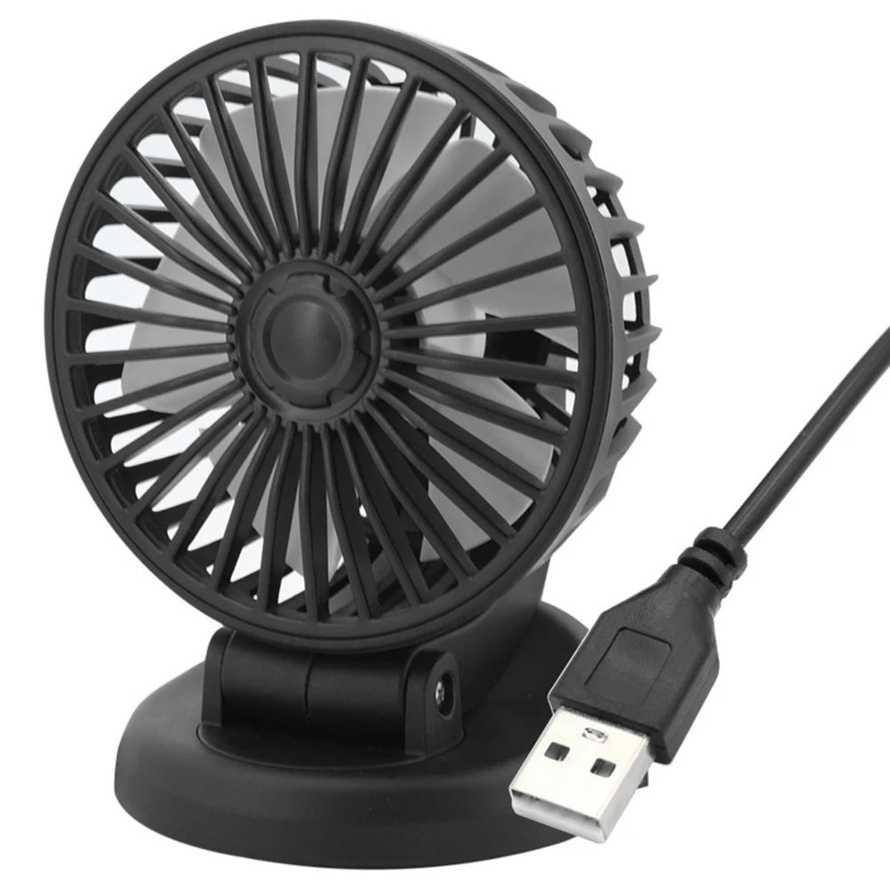 Car Seat Back Cooling Fan USB Charge Dual Head Fan 360 Degree Rotation Neck Cooler Auto Headrest Ventilation Fan for Vehicle SUV