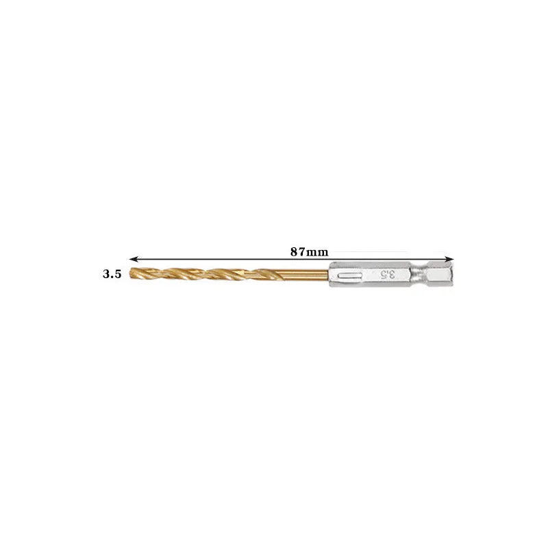Hexagonal handle 13pc Titanium Twists drill 1.5-6.5mm electric drill screwdriver drilling reaming drill tool