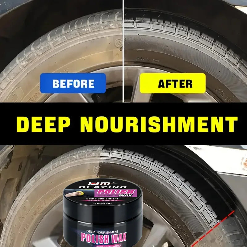 Universal Leather and Plastic Repair Polishing Wax - Automotive interior reconditioning cream for leather/plastic/rubber care