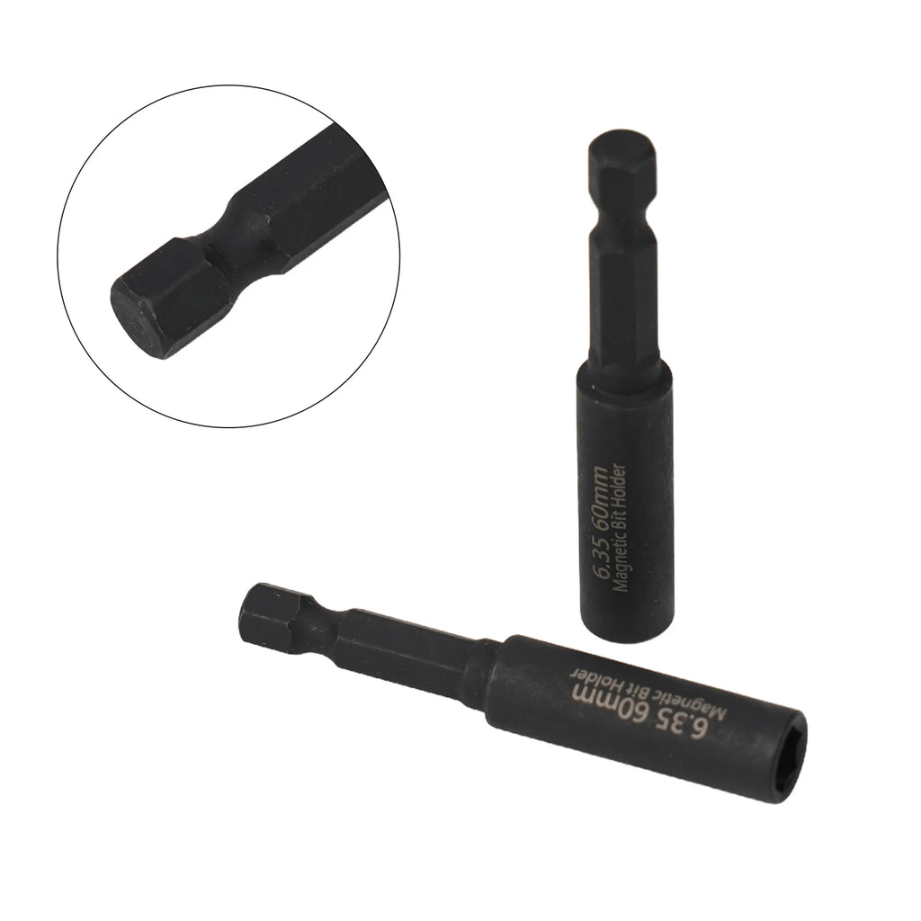 2/5pcs 1/4In Head Extension Rod Screwdriver Magnetic Transfer Extension Rod Screwdriver Bit Holder Internal Hexagonal Screw