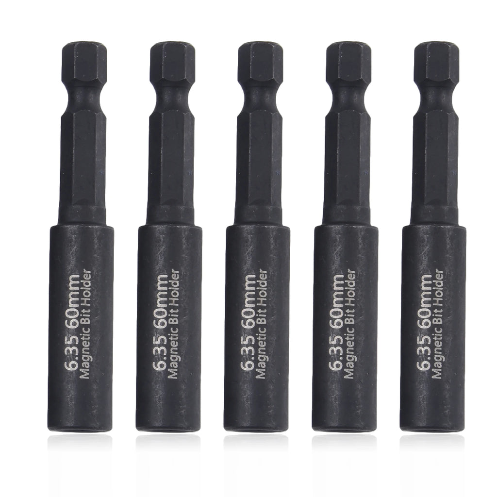 2/5pcs 1/4In Head Extension Rod Screwdriver Magnetic Transfer Extension Rod Screwdriver Bit Holder Internal Hexagonal Screw
