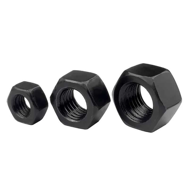 Fine Thread Hex Nuts Black Grade 8.8 Carbon Steel DIN934 Fine Pitch Hexagon Nuts/DIN6923 Flange Nuts M8 M10 M12 M14 M16 M20