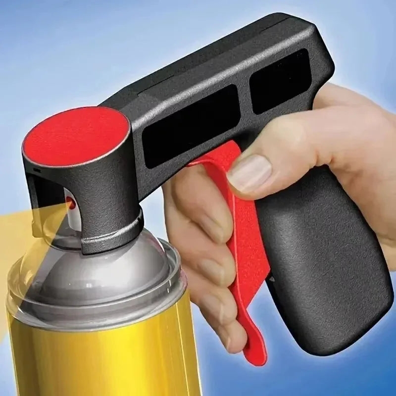 Paint Spray Gun Handle Aerosol Spray Tool Handle Adaptor with Full Grip Trigger Locking Collar Car Spraying Manual Repair Tools