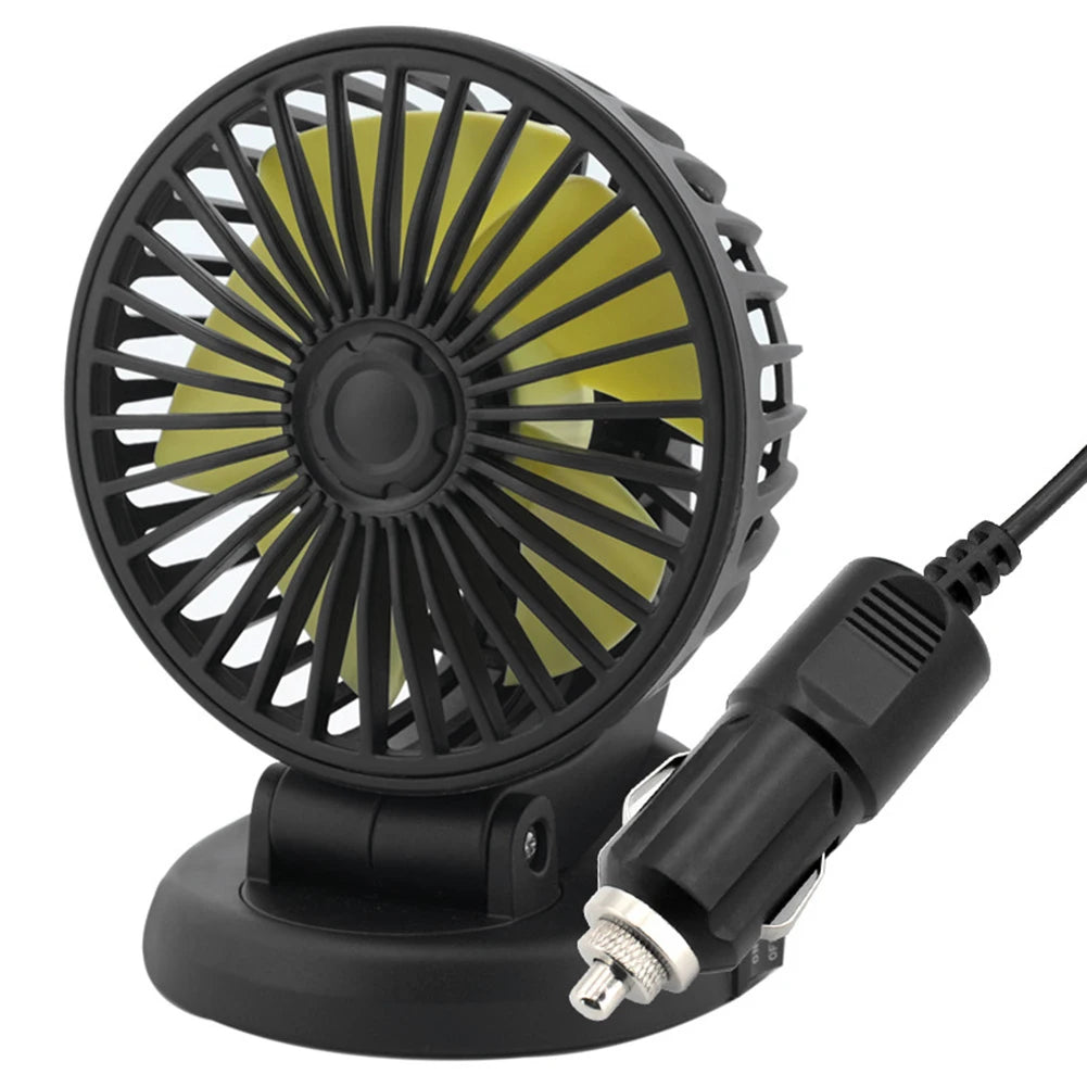Car Seat Back Cooling Fan USB Charge Dual Head Fan 360 Degree Rotation Neck Cooler Auto Headrest Ventilation Fan for Vehicle SUV