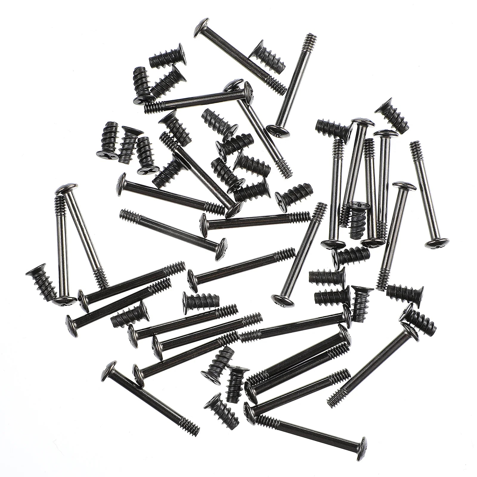 60pcs Carbon Steel Screws Computer Case Fan Screws Long and Short Screws Set Cooling Fan Screws