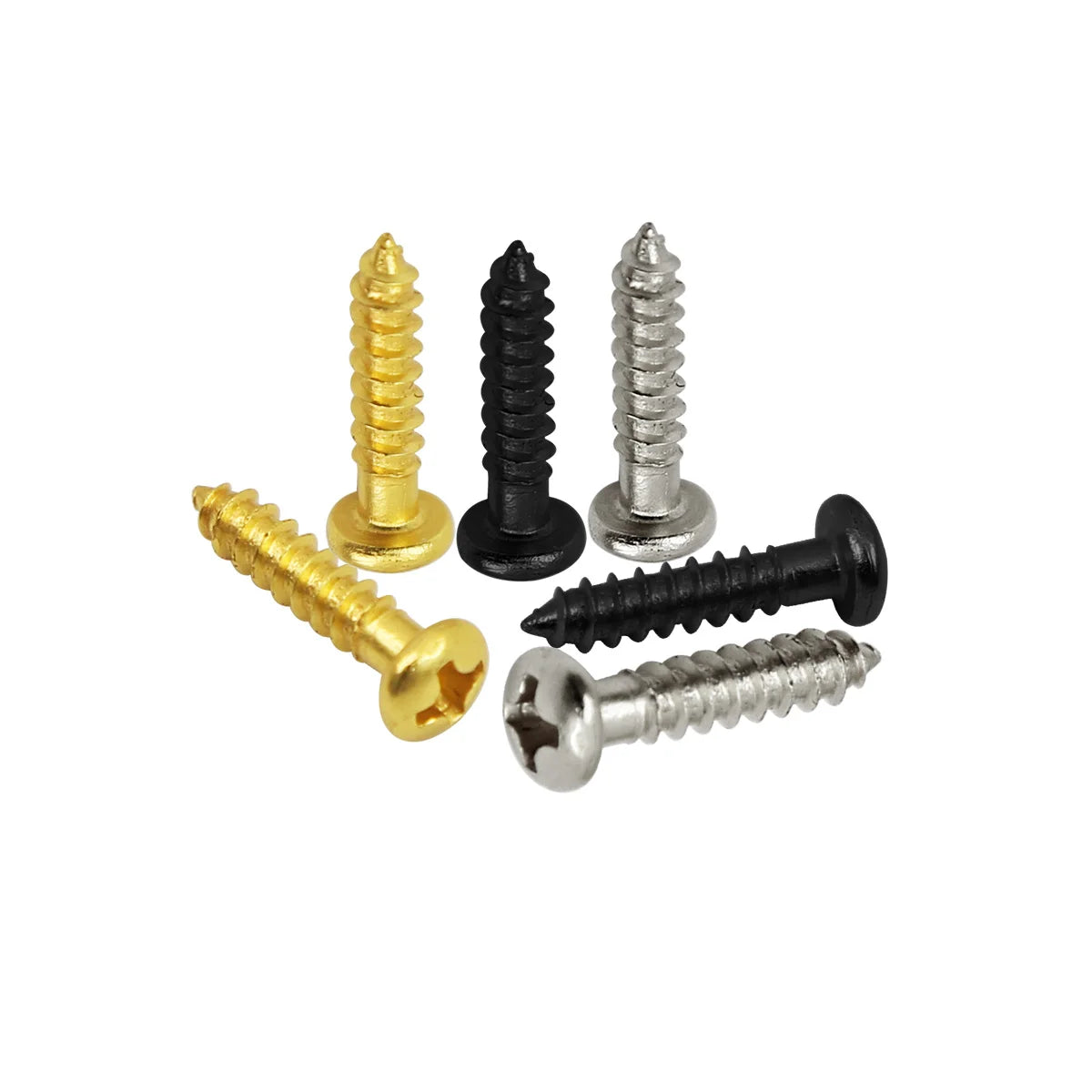FLEOR 20PCS Round Head Screws 2.8x13mm Guitar String Locking Nut Mounting Screws String Tree Retainer Bar Screws