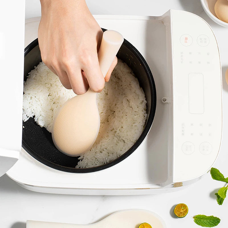 1Pc Vertical Silicone Rice Spoon Kitchen Non-stick High Temperature Resistant Rice Spoon Household Items