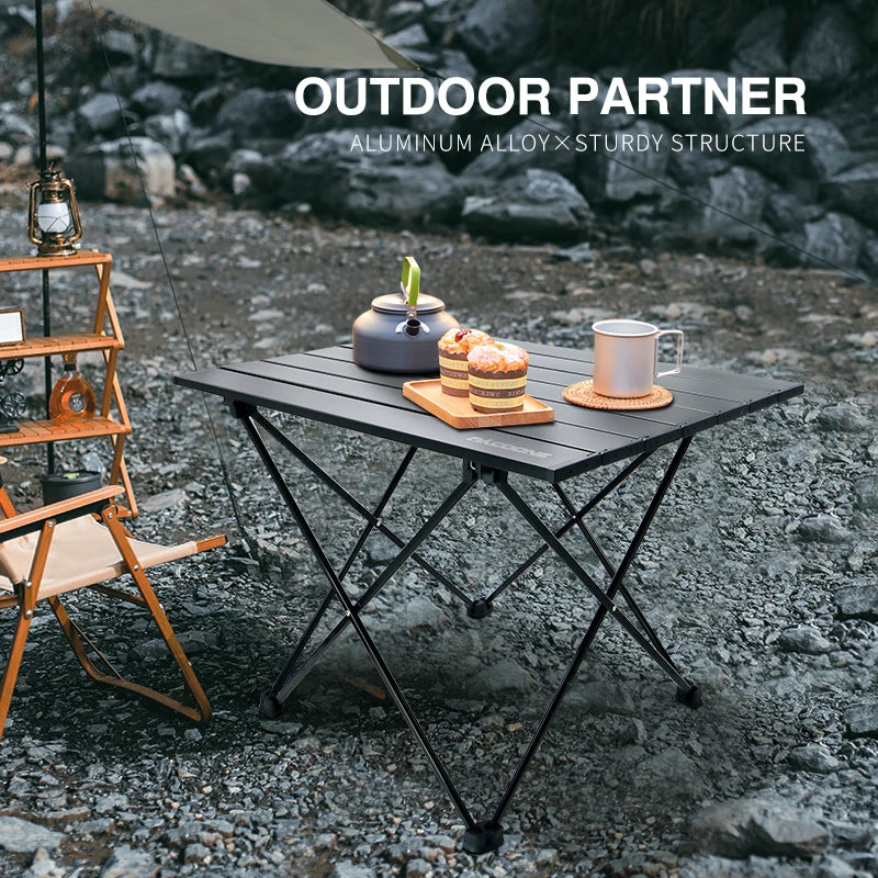 Portable Camping Folding Table Outdoor Picnic Barbecue Storage Table Aluminum Alloy Table Camping Furniture Camping Supplies