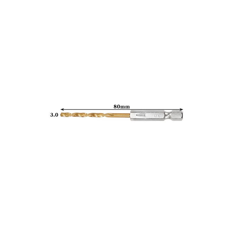 Hexagonal handle 13pc Titanium Twists drill 1.5-6.5mm electric drill screwdriver drilling reaming drill tool