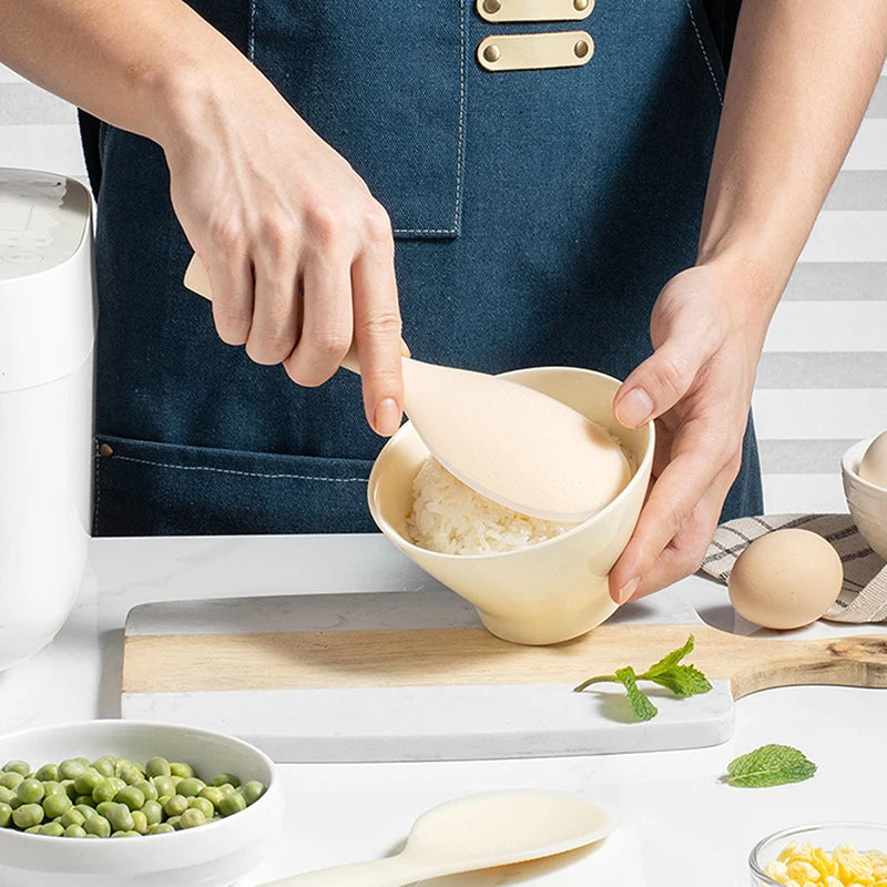 1Pc Vertical Silicone Rice Spoon Kitchen Non-stick High Temperature Resistant Rice Spoon Household Items