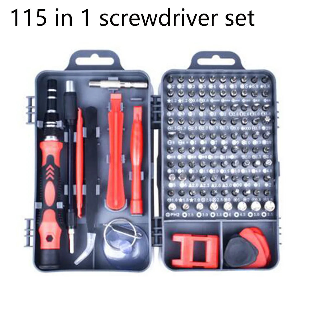 110/115/135 in 1 Screwdriver Set of Screw Driver Bit Set Multi-function Precision Mobile Phone Repair Device Hand Tools Torx Hex