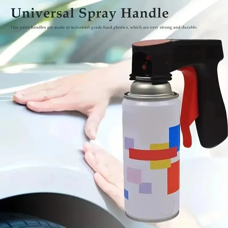 Paint Spray Gun Handle Aerosol Spray Tool Handle Adaptor with Full Grip Trigger Locking Collar Car Spraying Manual Repair Tools