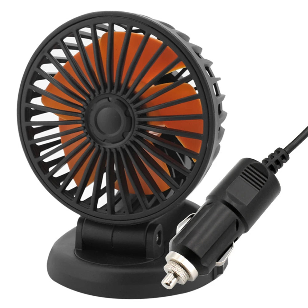 Car Seat Back Cooling Fan USB Charge Dual Head Fan 360 Degree Rotation Neck Cooler Auto Headrest Ventilation Fan for Vehicle SUV