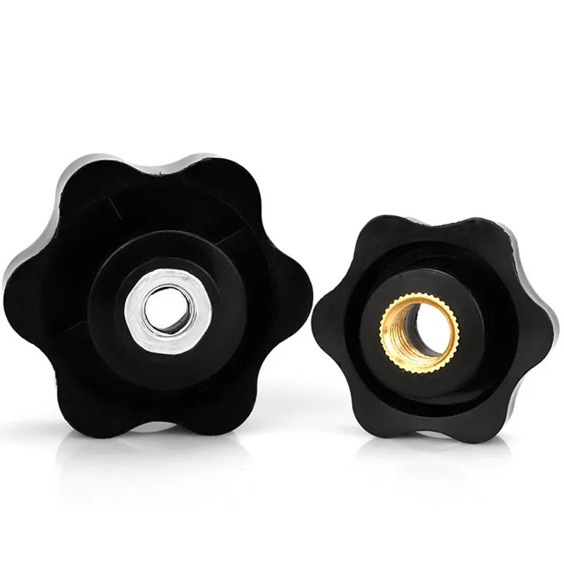 Knob Nuts Plum Hand Tighten Nuts Handle Thread Star Mechanical Black Thumb Nuts Clamping Knob Manual Nuts M4 M5 M6 M8 M10 M12