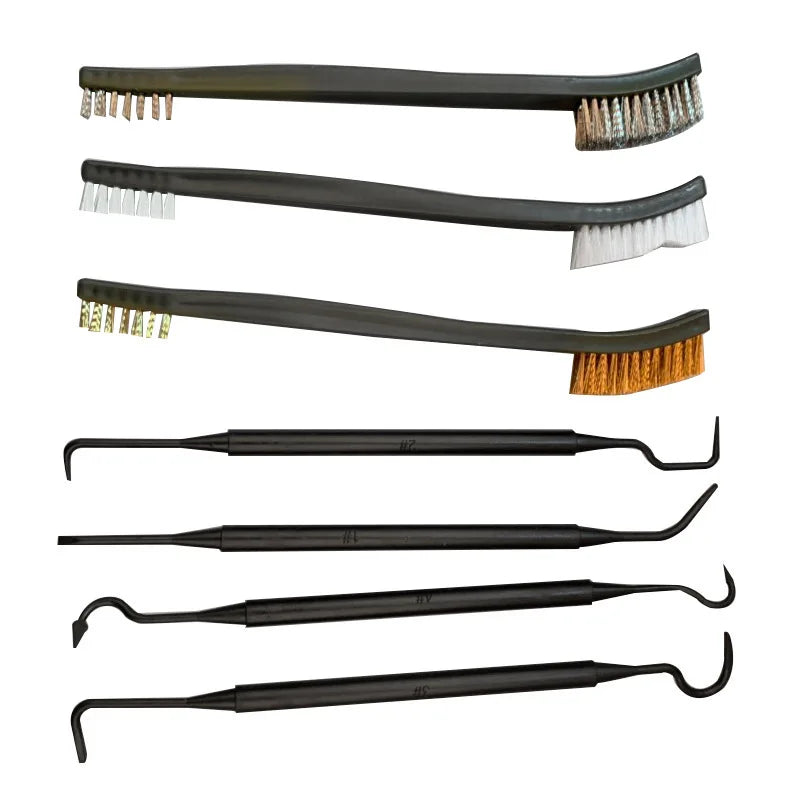 TAIMIMEI Double-end Steel Wire Brush & Nylon Pick Set Universal Hunting Gun Cleaning Kit Tactical Rifle Gun Cleaning Tool