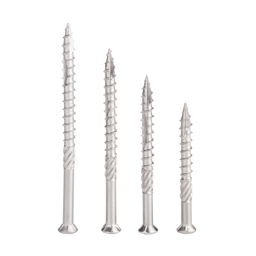 Stainless Steel Self-Tapping Screws Kit,High Strength Self Tapping Screws Wood Screws Flat Head T25 Torx Drive Deck Screws