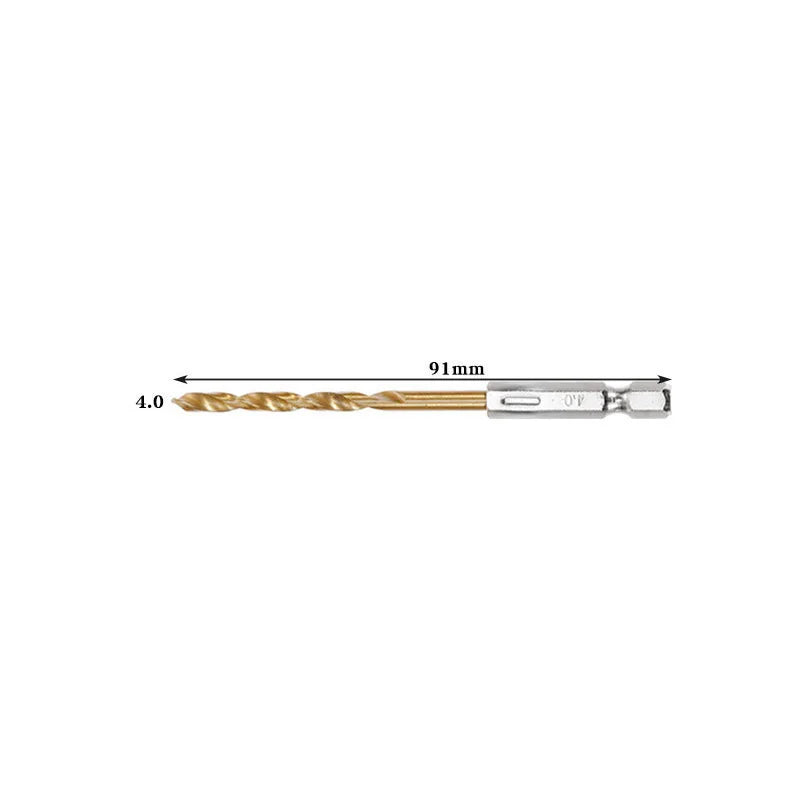 Hexagonal handle 13pc Titanium Twists drill 1.5-6.5mm electric drill screwdriver drilling reaming drill tool
