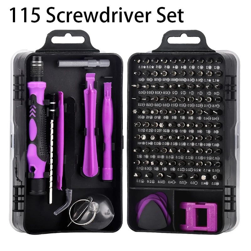 110/115/135 in 1 Screwdriver Set of Screw Driver Bit Set Multi-function Precision Mobile Phone Repair Device Hand Tools Torx Hex